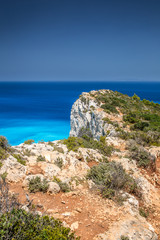 Amazing Navagio beach (shipwreck beach) on Zakynthos. Ionian island in Greece