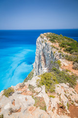 Amazing Navagio beach (shipwreck beach) on Zakynthos. Ionian island in Greece