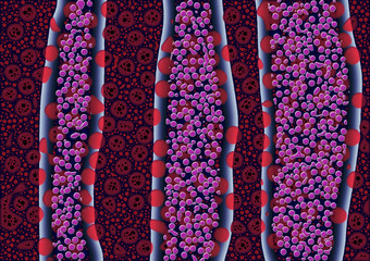 abstract blood flow arteries cells
