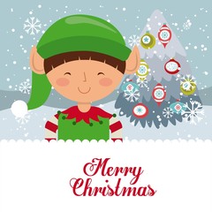 happy merry christmas card