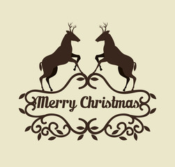 happy merry christmas icon vector illustration icon