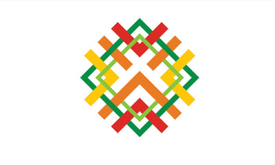 Obraz premium Abstract square color logo