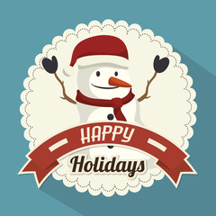 happy merry christmas icon vector illustration icon