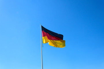 German flag on Loreley rock