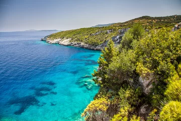 Fotobehang View from Skinari belvedere on Blue Caves. Zakynthos Island. © R_Szatkowski