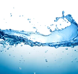 Foto op Plexiglas Water Watergolf op witte achtergrond
