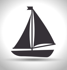 boat wood marine icon vector illustration graphic