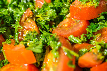 Tomaten Petersilie Salat