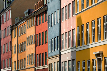 Copenhagen, Denmark - colorful buildings of Nyhavn street.