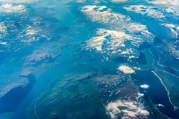 Fototapeta na wymiar Aerial view in Finnmark, Norway