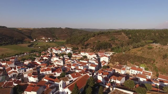 Odeceixe - Portuguese tourist town aerial view