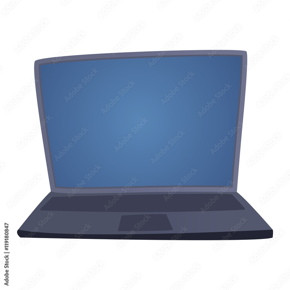 Poster modern laptop computer isolated on white background vector. laptop keyboard isolated on white backgr