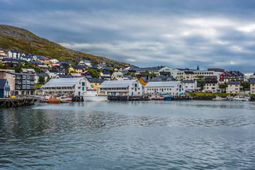 Port of Honningsvag in Finmark, Norway.