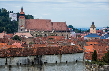 Fototapeta premium Gothic style Black Church in Brasov city in Romania