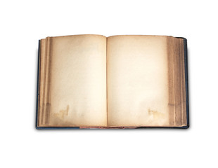 open old book on white background