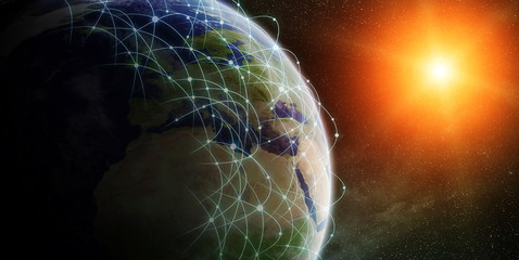 Global network and data exchange over the world