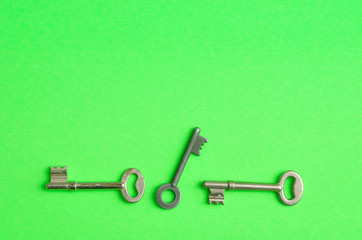 A border of keys displayed on a green background