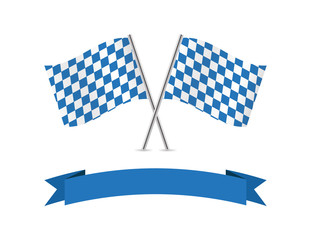 Bavaria flags and banner. Vector illustration.