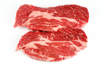 fresh beef isolated on white background