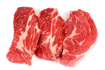 fresh beef isolated on white background