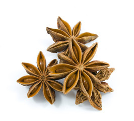 star anise seed on white background