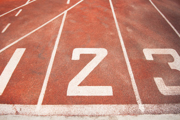 The number on the ground Track Stadium. Starting Track.