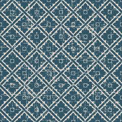 Worn out seamless background 482 relief cross check round flower
