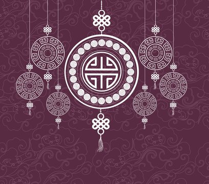 Oriental Happy Chinese New Year pattern Design