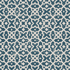Fototapeta premium Worn out seamless background 500 square star cross geometry kaleidoscope 