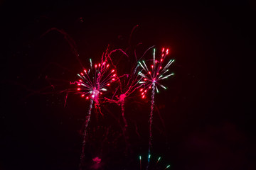 beautiful fireworks display to celebrate the New Year.