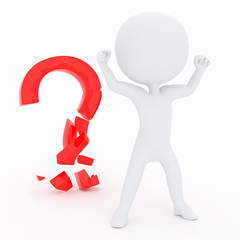 3D rendering of person to solve the question