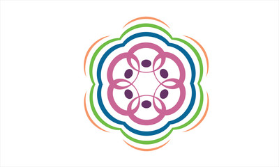 Ornamental symbol circular logo design
