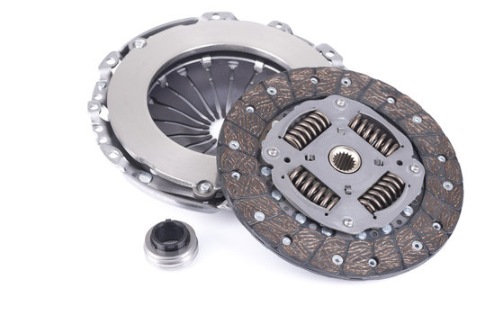 Car engine clutch. Isolated on white with clipping path