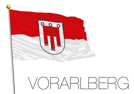 Vorarlberg regional flag, land of Austria