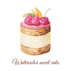 Watercolor fruit cake