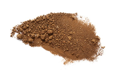 pile soil isolated on white background