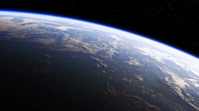 Amazing View Of Planet Earth From Space. Ultra High Definition. 4K. 3840x2160. Seamless Looped. Realistic 3d Animation.