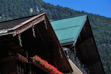 Dachgiebel Bauernhäuser in St. Wolfgang