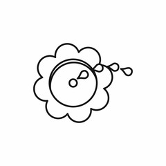 Flower spinkler icon in outline style on a white background