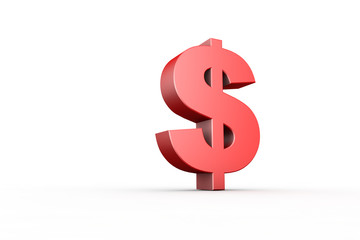 Fototapeta premium 3d illustration sign dollar