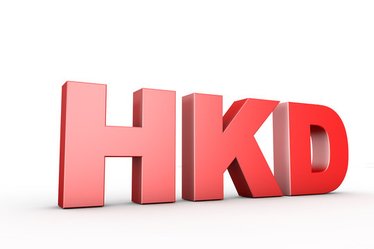 3d illustration sign hkd