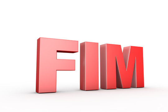 3d illustration sign fim