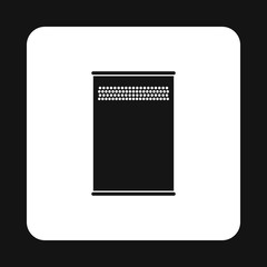 Trash icon in simple style isolated on white background. Sanitation symbol