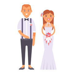 Wedding couple vector people