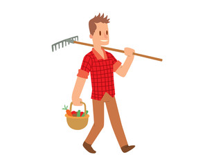 Garden harvest people vector character