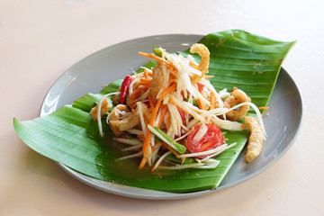 Somtam - Papaya salad - Thai food