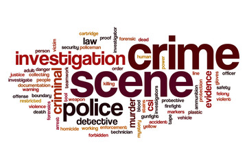 Crime scene word cloud