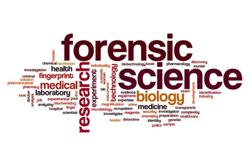 Fototapeta premium Forensic science word cloud
