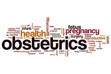 Fototapeta premium Obstetrics word cloud