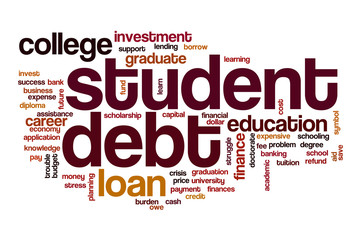 Student debt word cloud